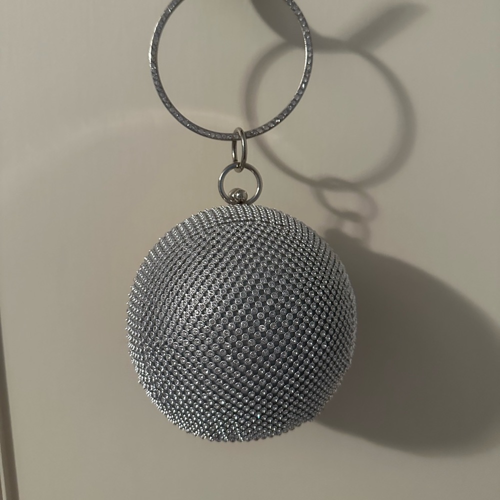 Silver chain mail disco ball bag